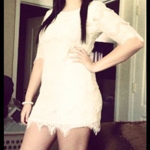 Crochet/ Lace Cream Dress