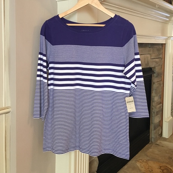 Coldwater Creek Tops - NWT Purple Coldwater Creek 3/4 Sleeve Top Sz S (8)