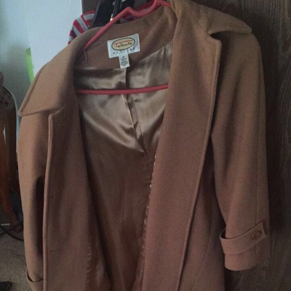Light tan trench coat