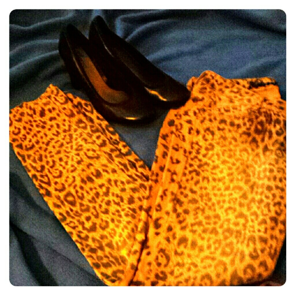 Leopard print pants
