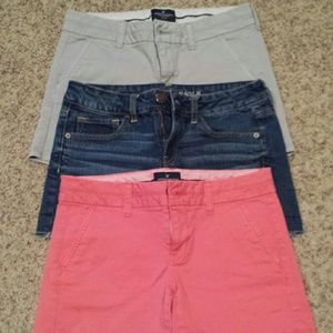 3 pairs of American Eagle shorts size 2