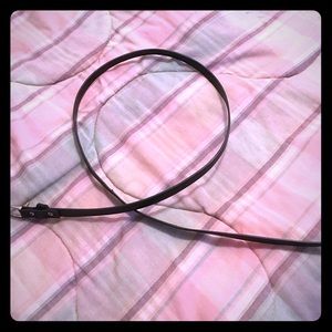 Skinny black waist belt