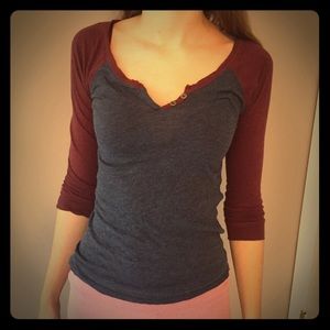 Garage three quarter athletic top