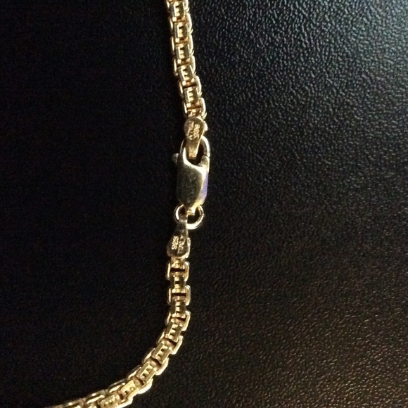 Sterling Silver | 18" 18kt Bonded Box Chain - Picture 2 of 4