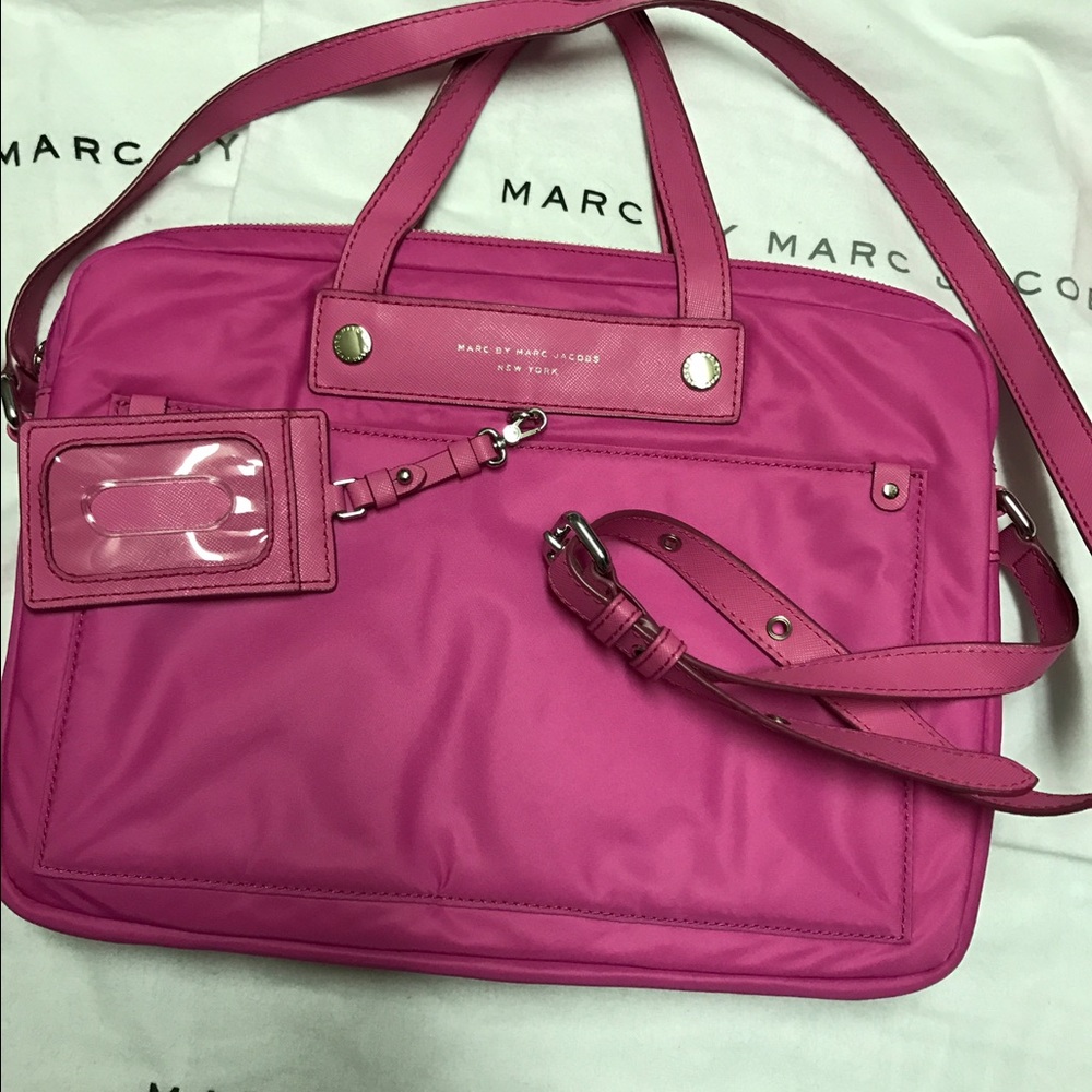 Marc By Marc Jacobs Pink 15" laptop commuter bag