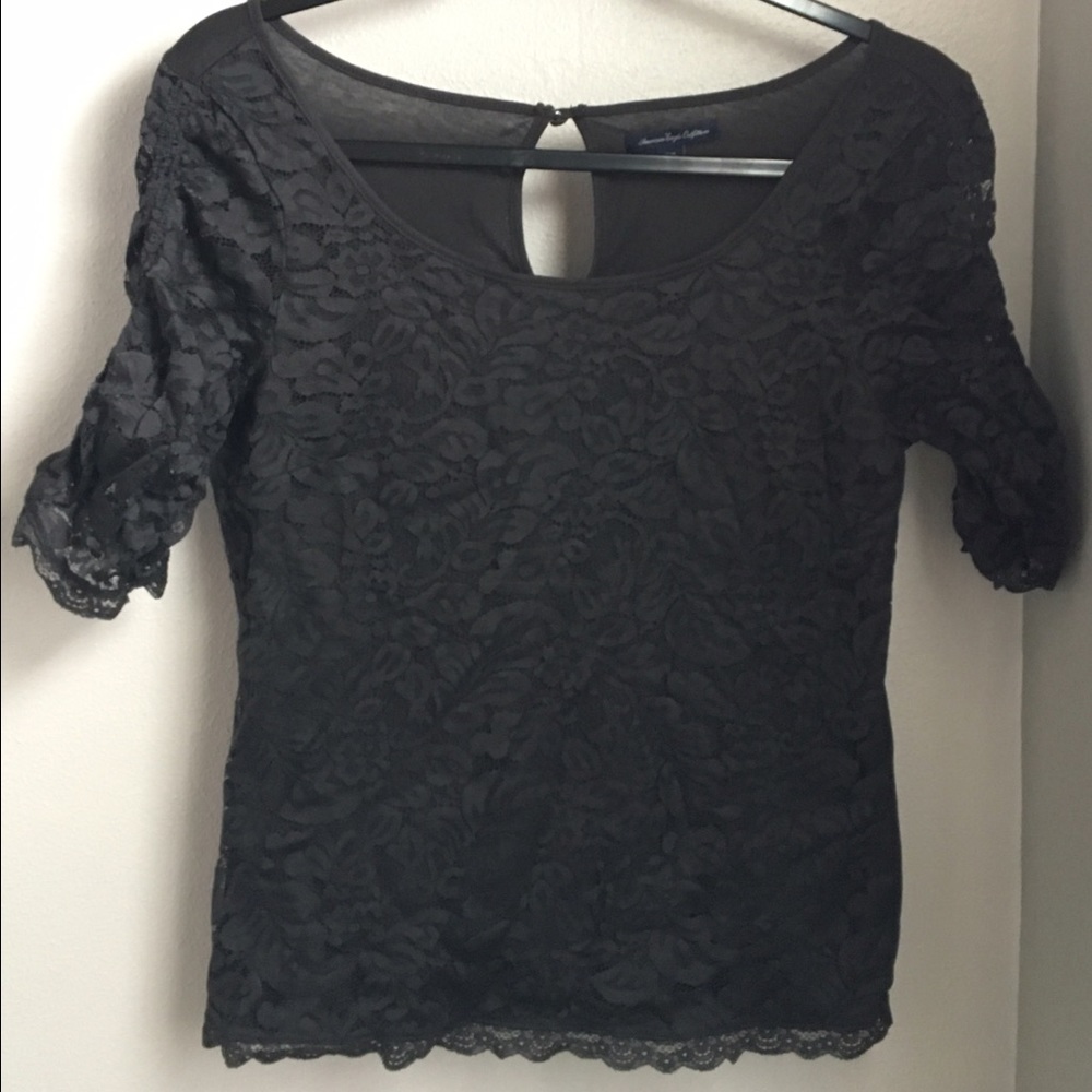 American Eagle dark gray blouse top🦅