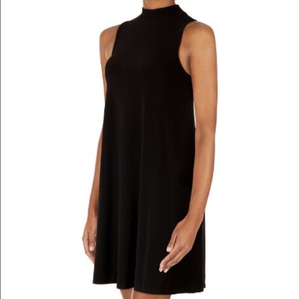Black mock turtle dress