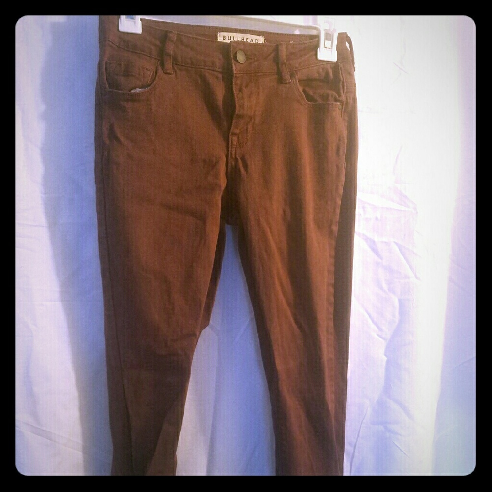 Pacsun Bullhead Maroon Skinny Jeans