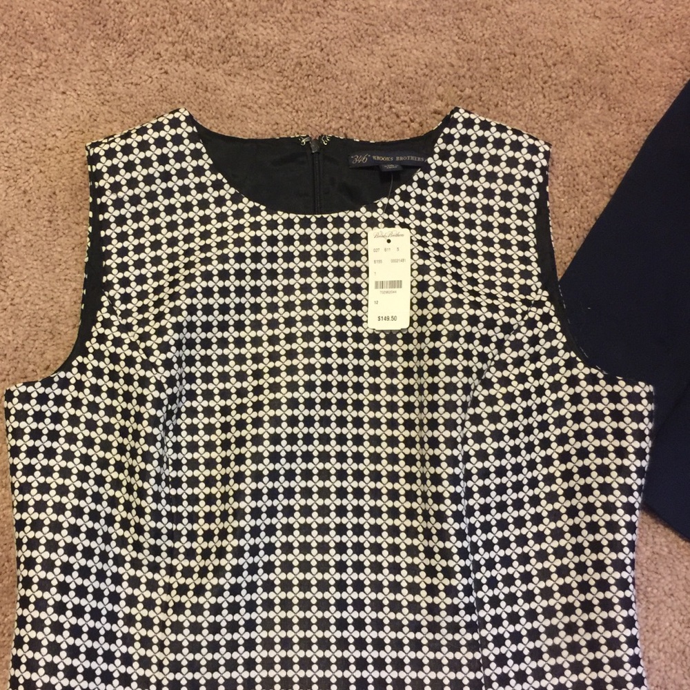 Black and white sheath dress