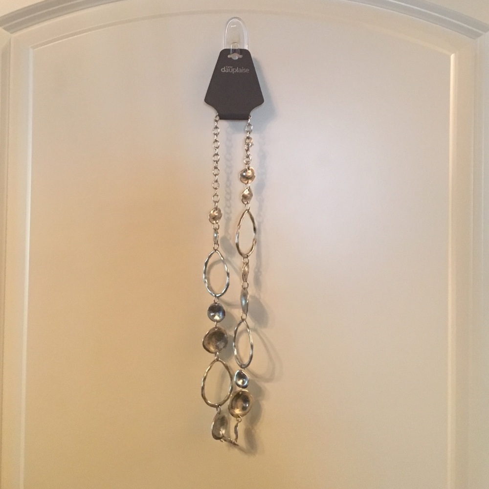 Carol dauplaise fashion necklace, silver tone