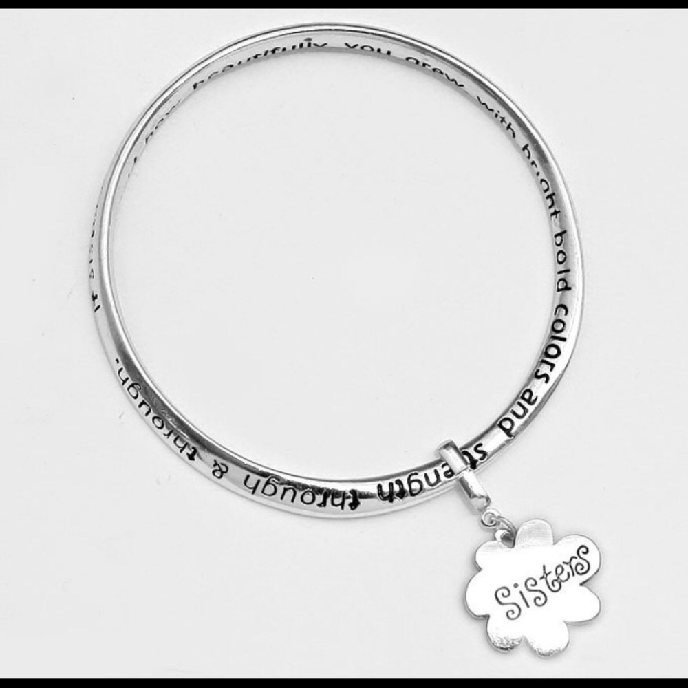 Sisters" Message Bracelet