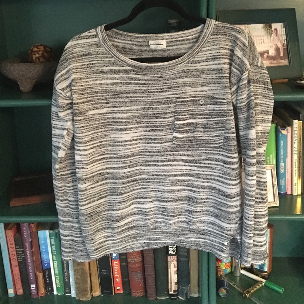 Madewell Wallace cropped space dye sweater
