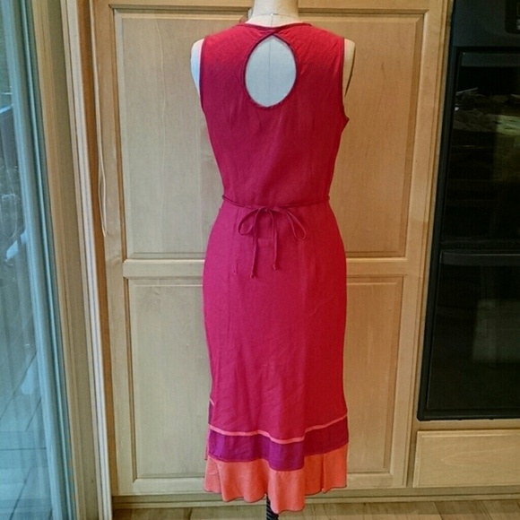 Sangria bias linen dress - Picture 2 of 4
