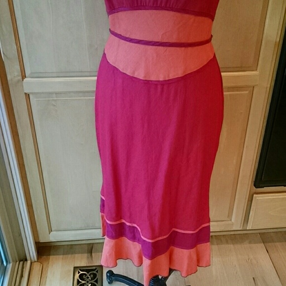 Sangria bias linen dress - Picture 3 of 4