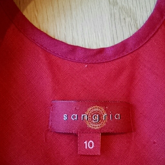 Sangria bias linen dress - Picture 4 of 4