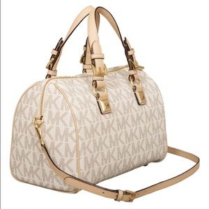 GRAYSON SIGNATURE PRINT MEDIUM SATCHEL