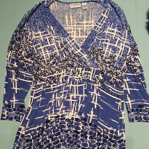 Chico's travelers size 1 blue 3/4 sleeve