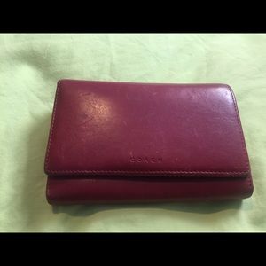 Red coach wallet