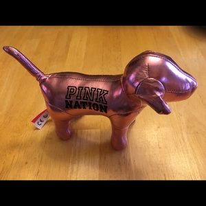 Pink metallic pink dog