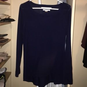 Navy blue wool sweater