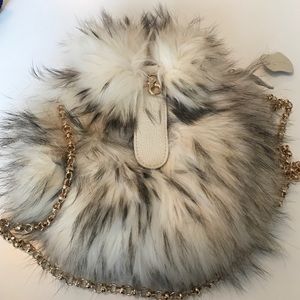 Furry handbag