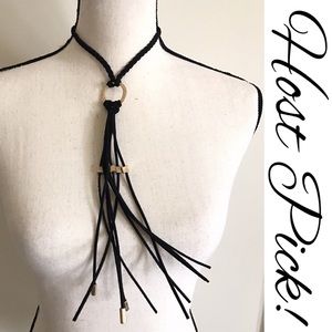 ❤BOGO Black beaded Tassel choker