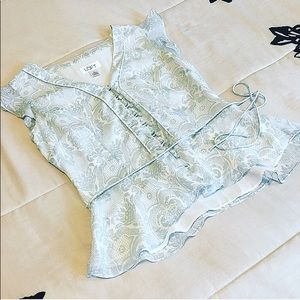 ✨RESERVED✨ LOFT Sky Blue Blouse