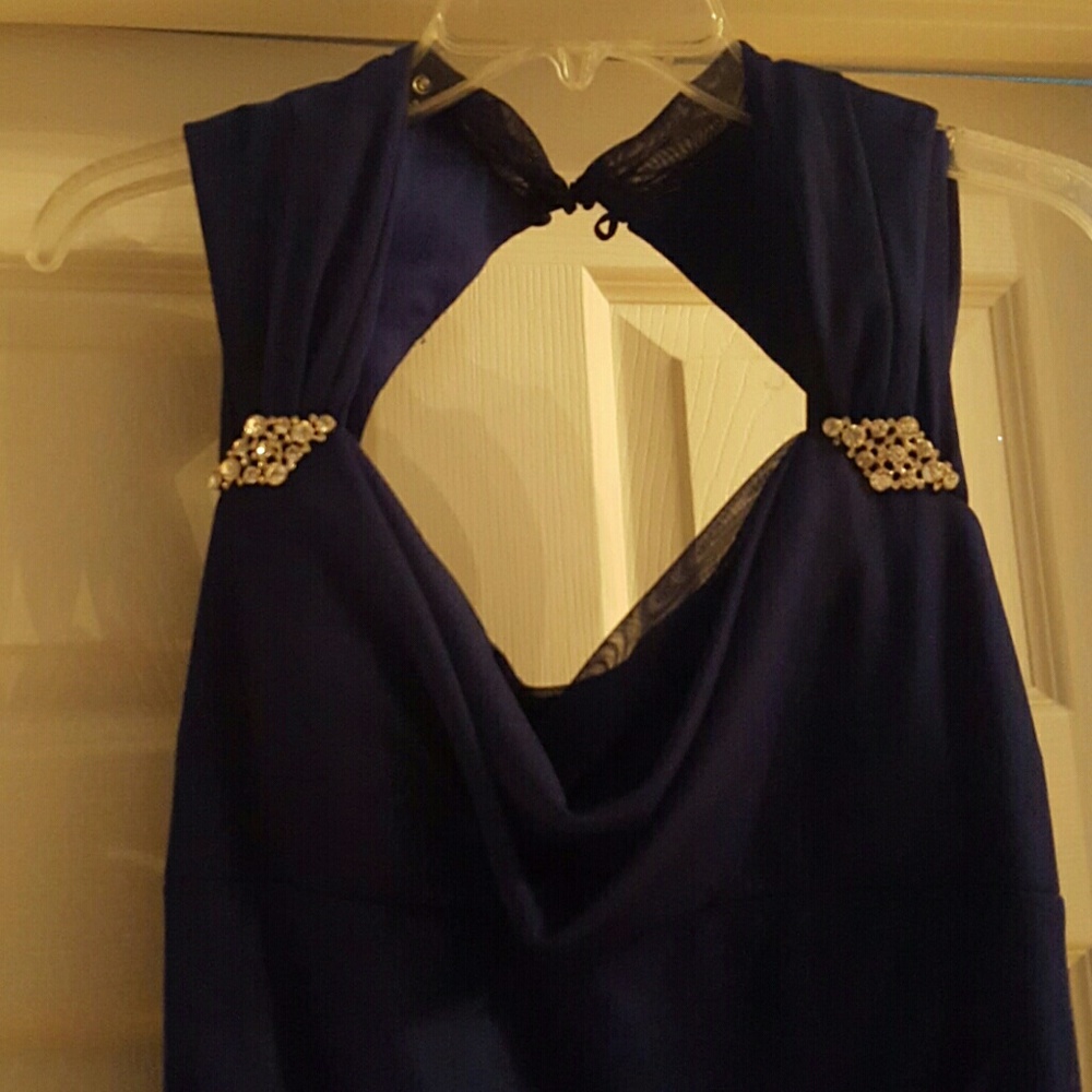 Navy blue formal by Xscape by Joanna Chen size 12