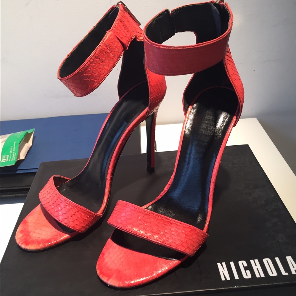 Nicholas Jasmina snakeskin sandal