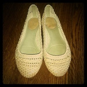 Frye light pink/cream flats
