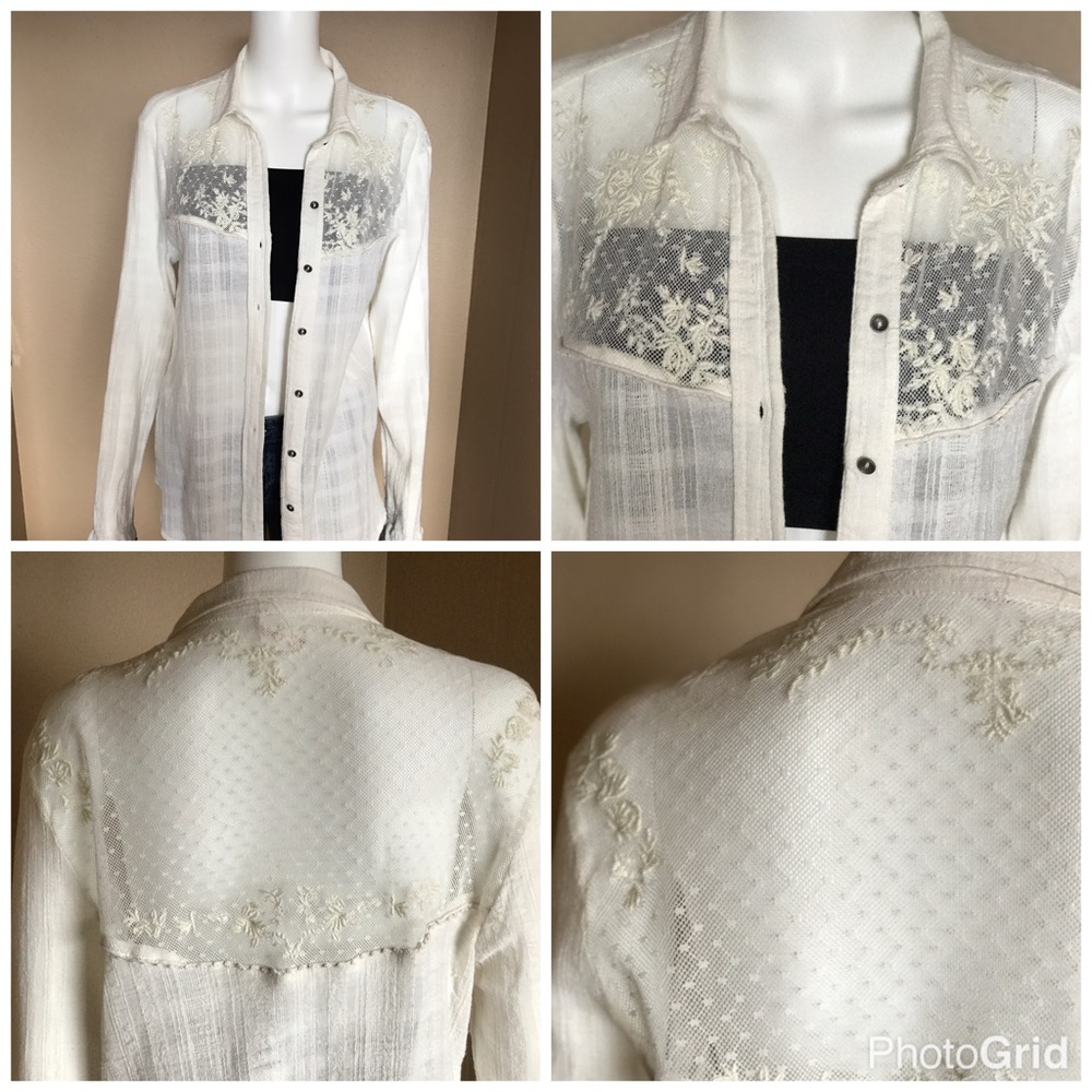 GORGEOUS and UNQUIE FREE PEOPLE LONG SLEEVE SHIRT