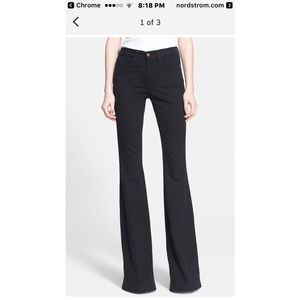 Frame demin x karlie kloss flare black jeans sz 27