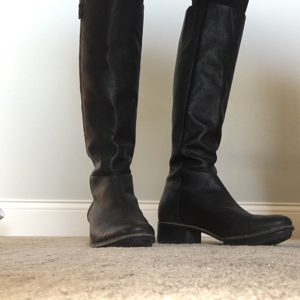 Cole Haan Black Riding Boots