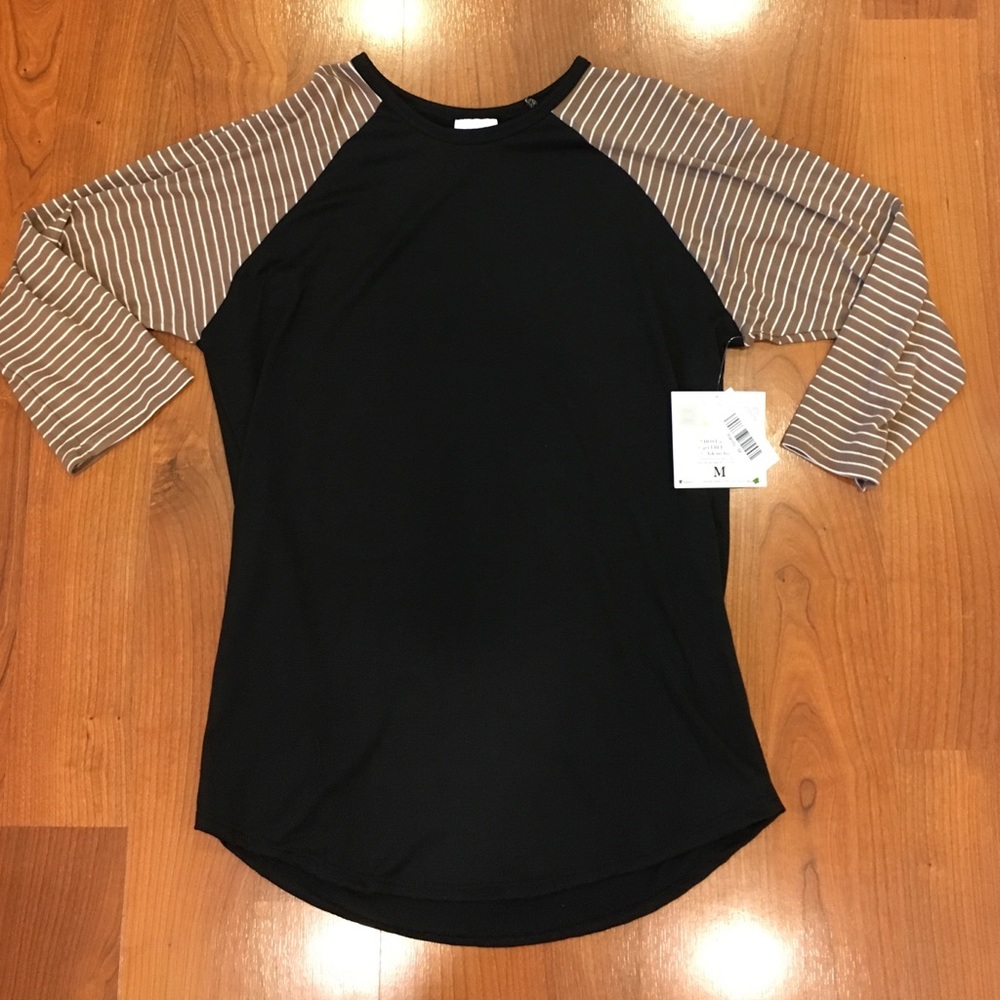 NWT Lularoe Randy size M black w/ brown & cream