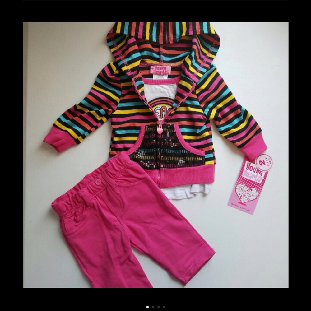 Young Hearts Hoodie Outfit Set