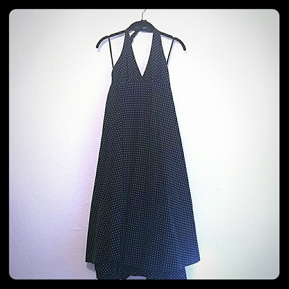 Gap Navy blue with polka dot dress