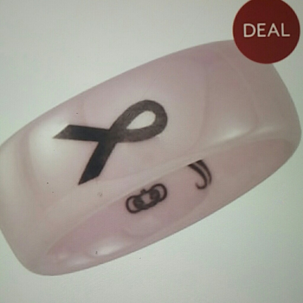 Pink ceramic 8mm domed band