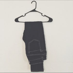 Dark Navy Skinny Jeans with white trim