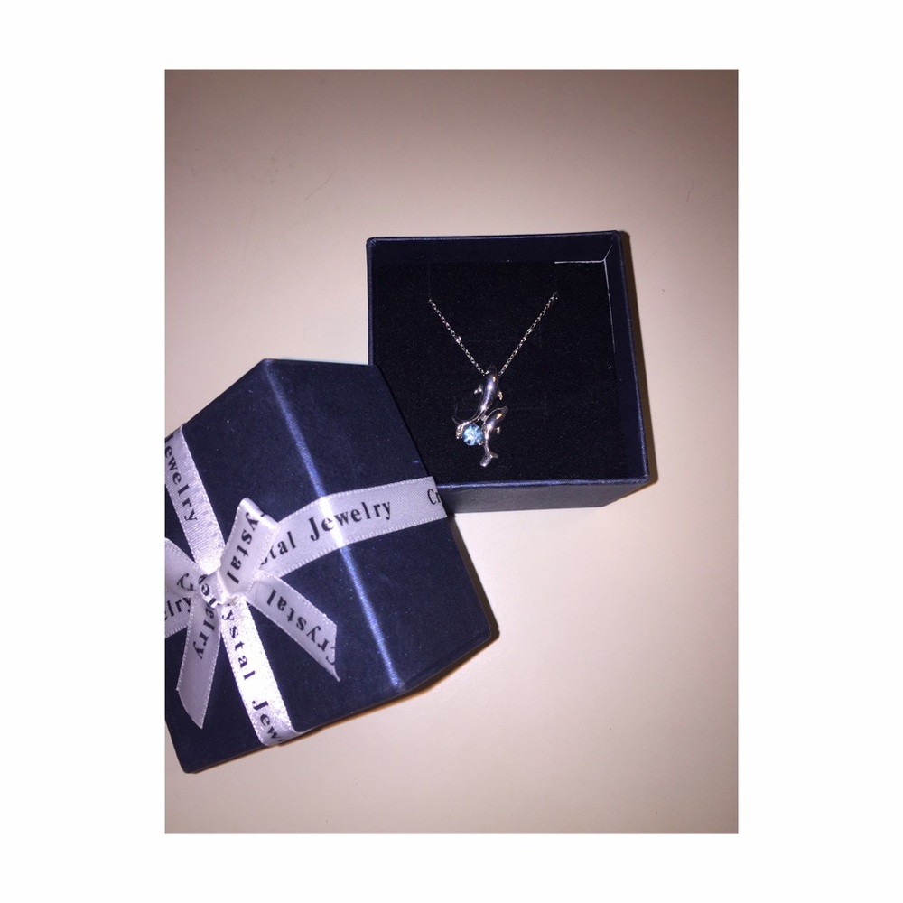 Silver Dolphin Necklace - Picture 2 of 3