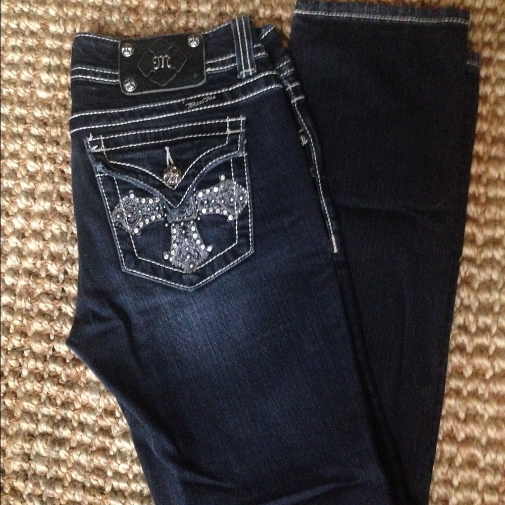 Miss me black wash skinny jeans size 29x31