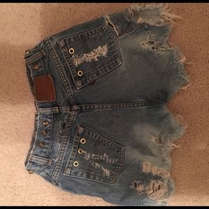Custom destroyed vintage Levi high waisted shorts