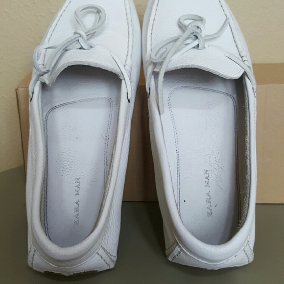 Zara Mens all white loafers - Picture 2 of 4