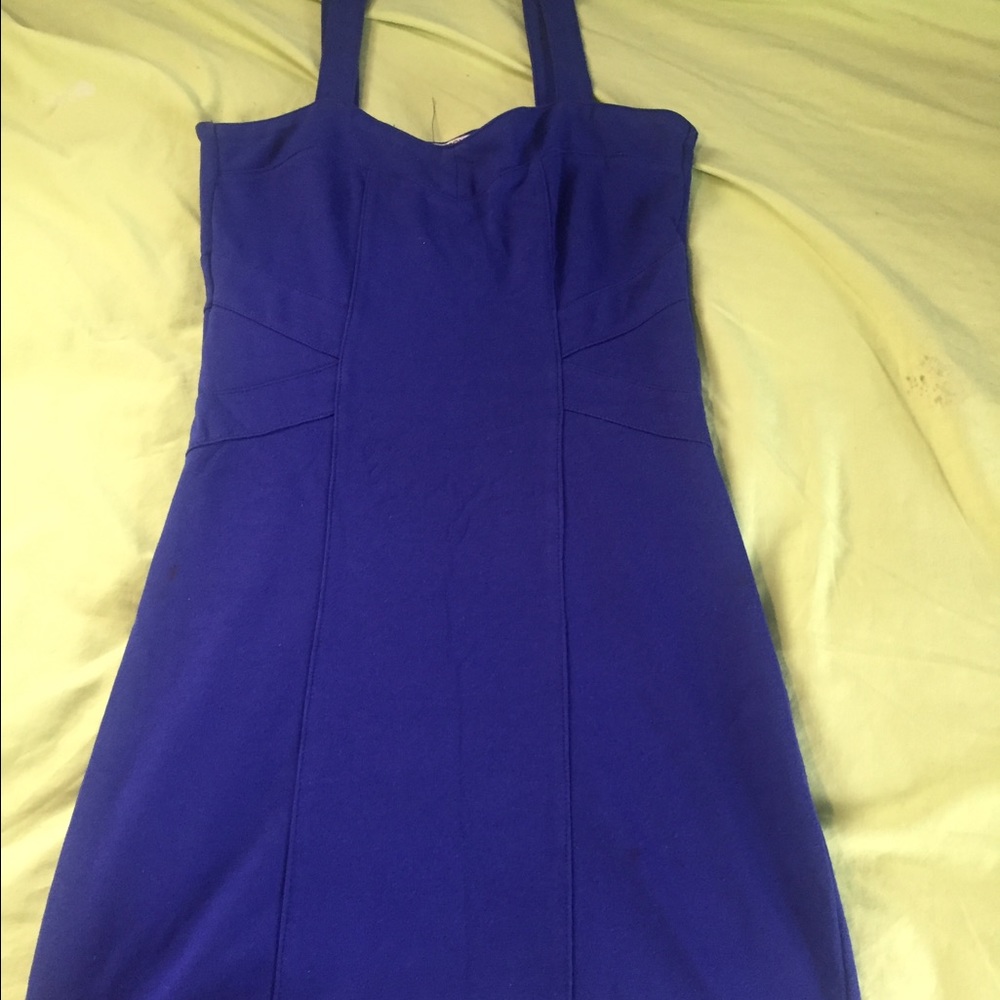 Blue body con dress