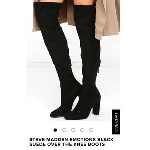 SIZE 8 STEVE MADDEN SUEDE OVER THE KNEE BOOTS