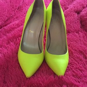Neon red bottoms
