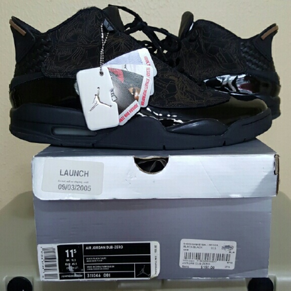 Air jordan dub zero black on black