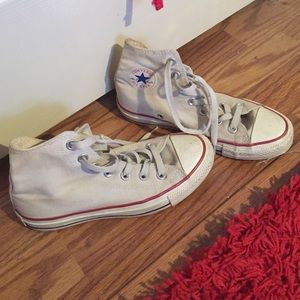 White converse high tops