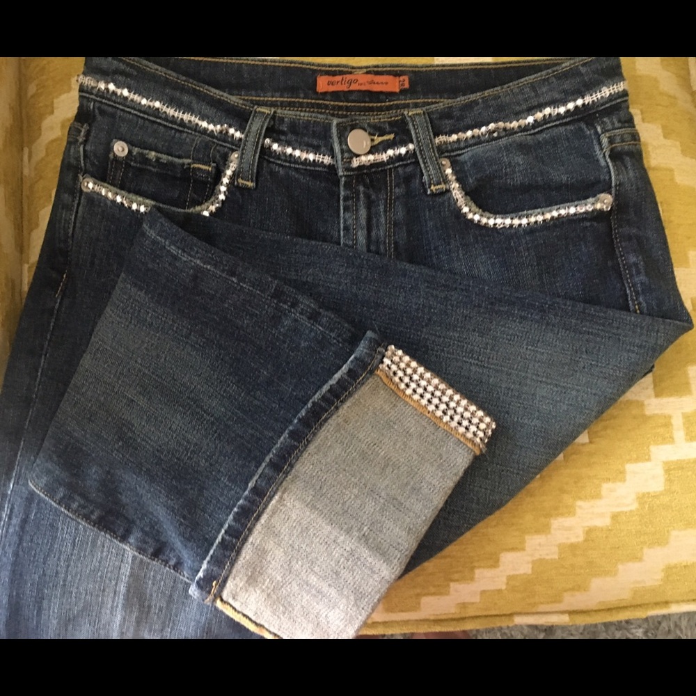 Vertigo jeans with rhinestones