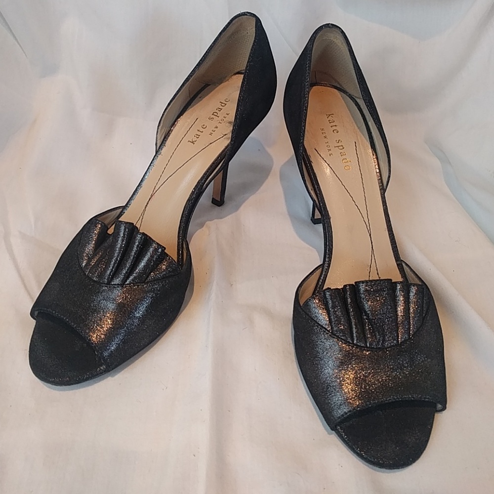 Charcoal sparkle Kate Spade heels