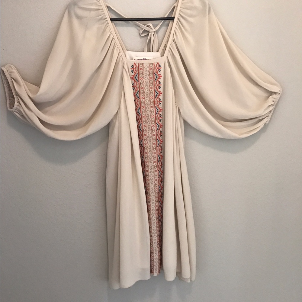 Creamy boho dress